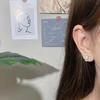 Silver Needle Korean Edition Micro-set Pearl Earrings Women's Personality Flower Stud Earrings High Sense Fashion Versatile Earrings