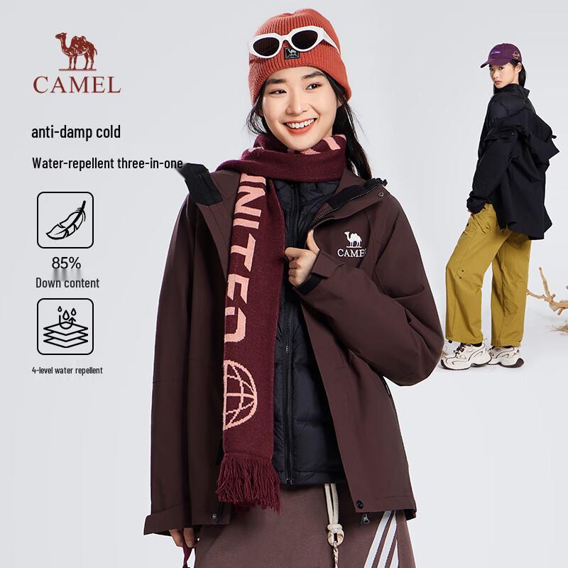 Camel Women's 3-in-1 Waterproof Down Jacket