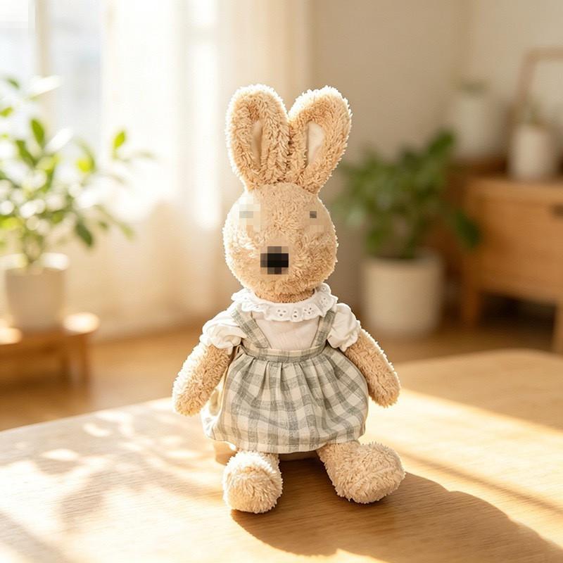 [Cloth Only]30CM Country-style Plush Rabbit Doll Children s Soothing Toy Sugar Rabbit Socray Rabbit Doll Clothes Doll Accessory