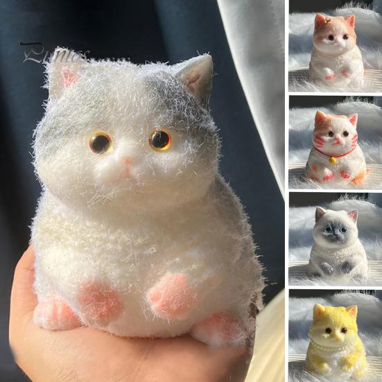 

Игрушка для снятия стресса с толстого кота, симуляция снятия беспокойства, сенсорная игрушка для щипков котят, для детей, подростков, взрослых, мягкая игрушка-антистресс TPR, игрушка-фиджет для животных серый белый