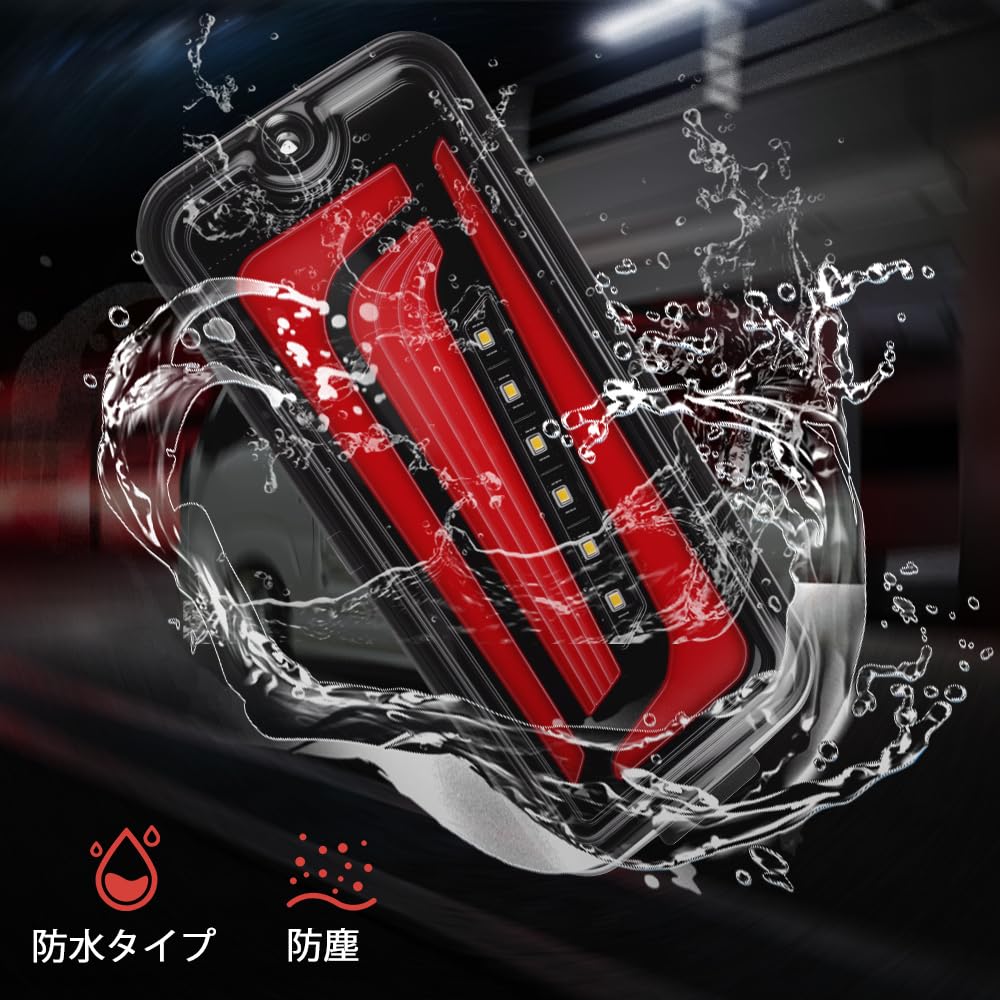 Syncnika LED Tail Lights for Hijet Truck Set of Compatible with Genuine and Black Red [New Design] Jumbo, 2, S500P/S510P (Early Model), Replacement,