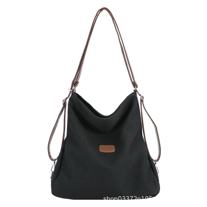 Student class canvas bag women's new autumn and winter large-capacity multi-purpose backpack commuter shoulder underarm tote bag