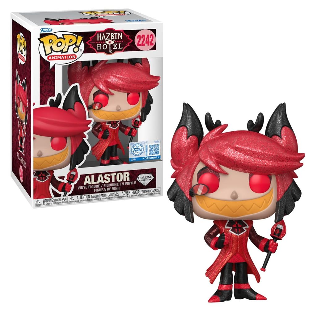 Funko Animation Hazbin Hotel Аластор Алмазный Блеск Эксклюзивная Виниловая Фигурка дюймы Pop! #2242, 5.1