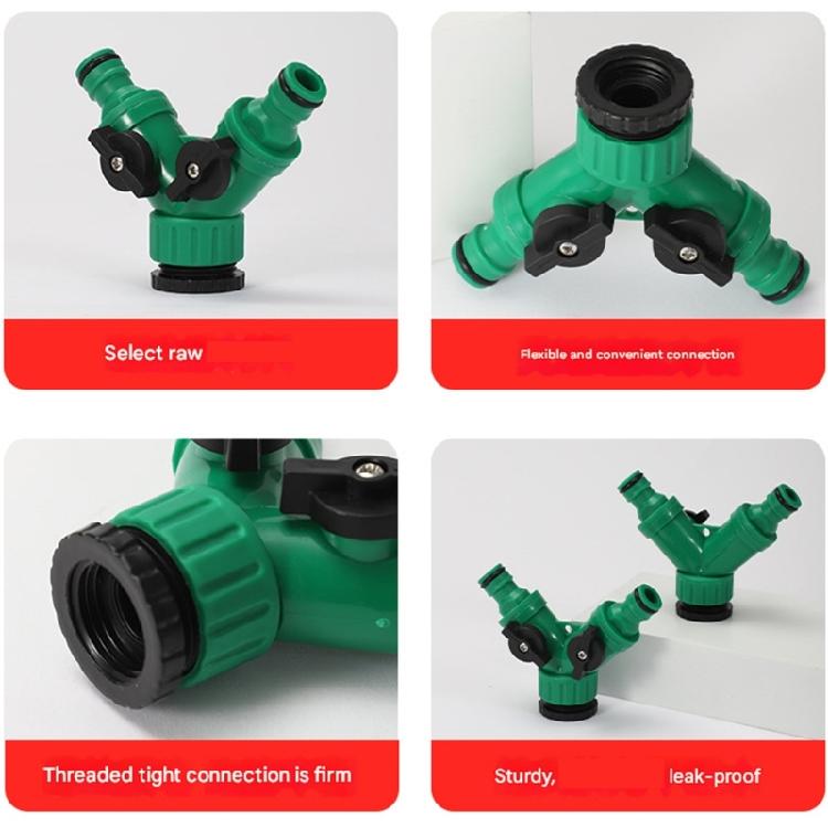 Y-Type Hose Splitter Double Way Joint 1 Split Two Faucet Diverter Garden Accessories Internal Thread Water-Diverter