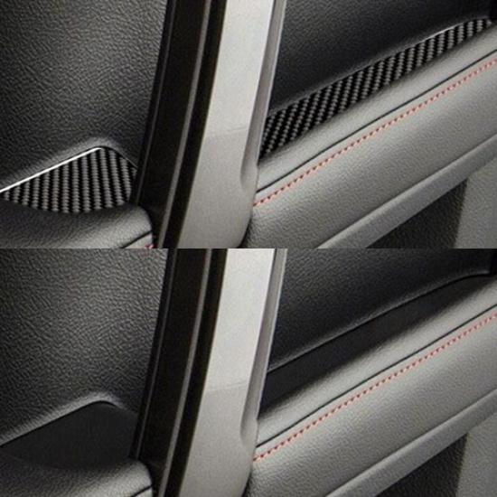 Carbon Fiber Interior Door Storage Slot Cover Mat For Toyota 4 Runner 2010-