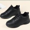 Women's Winter Sneakers With Fur Black Leather Sneakers Woman Non Slip Casual Shoes For Women Warm Waterproof Sport Shoes Ladies