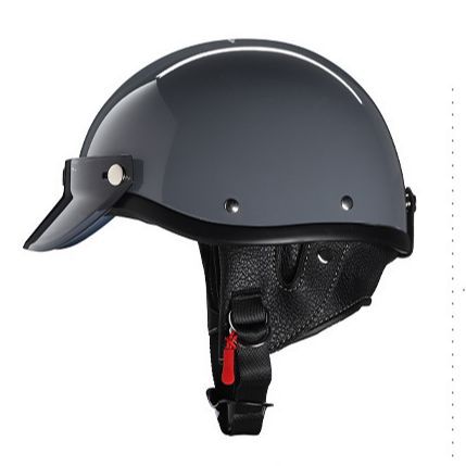 Retro Half Face Vintage Motorcycle Helmet Unisex for Men Women Scooter Four Seasons Riding
