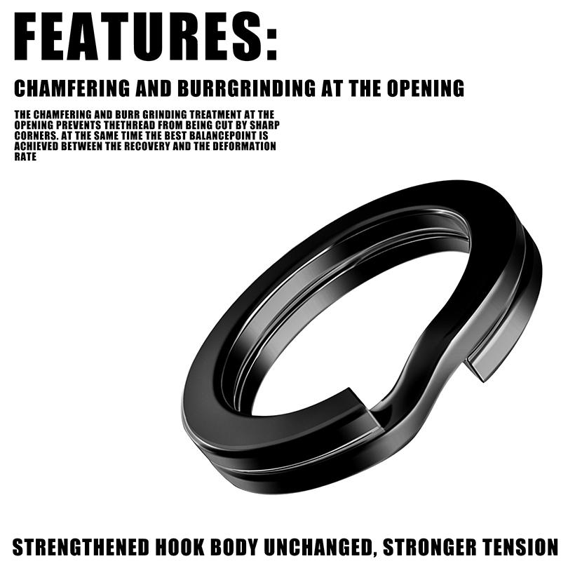 100Pcs Fishing Split Rings Stainless Steel 3.5-12Mm High Quality Strengthen Double Circle Round Snap Pesca Accessories