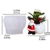 Santa Claus Gnome Vase Silicone Mold Christmas Tree Hat Gypsum Resin Candlestick Flower Pot Candle Cup Cement Casting Mold