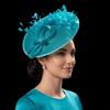 With Feather Bridal Hats Headwear Party Hats Elegant Big Top Hats  Banquet