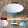 Zhebu Commercial Melamine 8-inch Ice Blue White Noodle Bowl