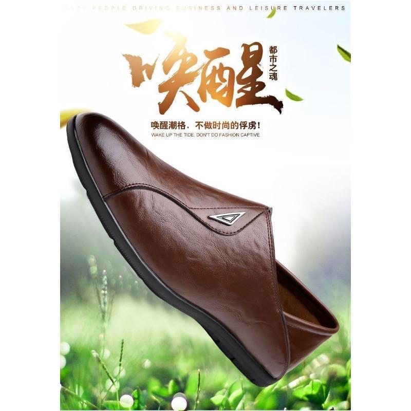 Men Breathable Casual Slip On Soft Sole Solid Color Business Daily Loafers