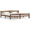 vidaXL Bed Frame Honey Brown Solid Pine Wood 200x200 Cm