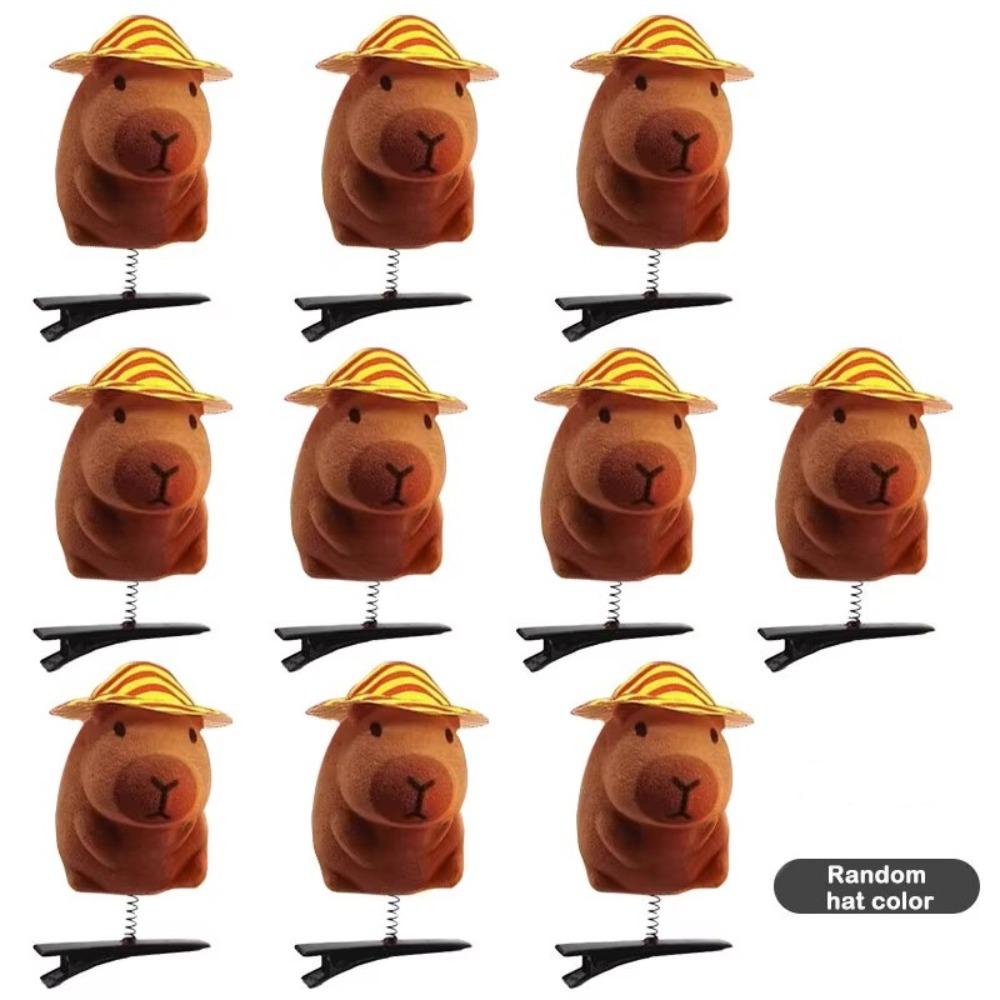 

10pcs Plush Hairpin Kawaii Duckbill Clips New Capybara Hair Clip Gifts 10pcs-Color Random