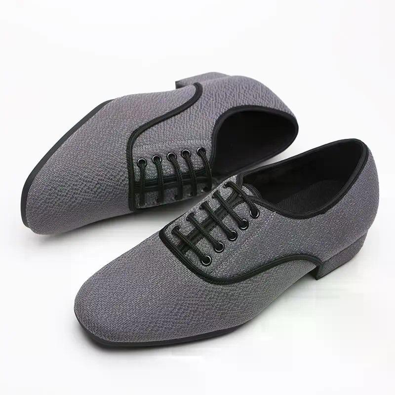 Latin Dance Shoes Soft Modern Dancing Shoes For Men Ballroom Dancing Social Dance Shoes Sneakers Square Canvas Shoes