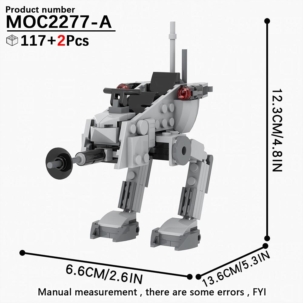 MOOXI Space Wars Walking Machine Model MOC Bricks DIY Diorama Adult Children Toys Building Block Set Montessori Gifts Decoration