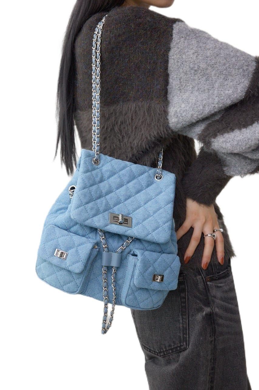 AZUL by moussy 3-Way Quilted Backpack, Women s, 250IAA55-2501, Free Size, Blue