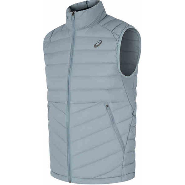 Asics Sports Lifestyle Series Brand Logo Pattern Outdoor Casual Sports Zipper Stand Collar Vest Men Vest Blue 2031E863-400