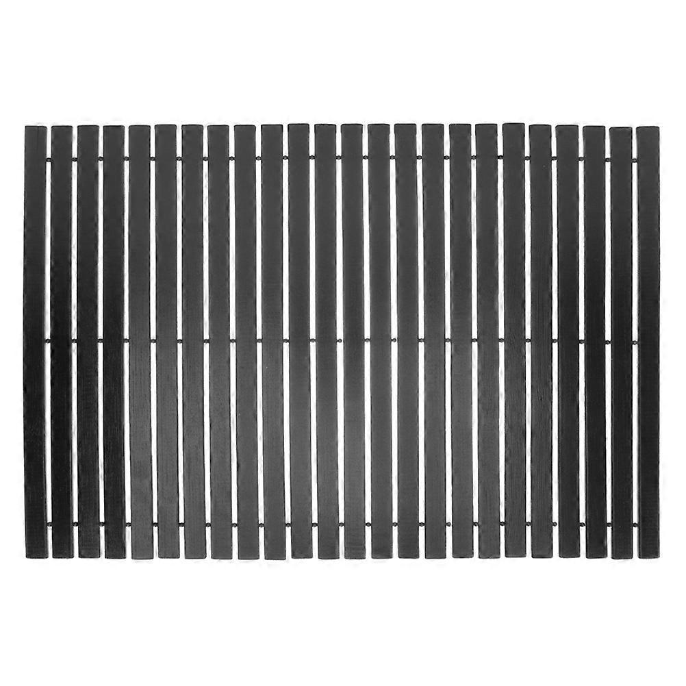 Non Slip Bamboo Shower Mat Floor Cushion Quick Drying Bathtub Pad Space Saving Rollable Design Elegant Bamboo Bath Mat for Home Decor