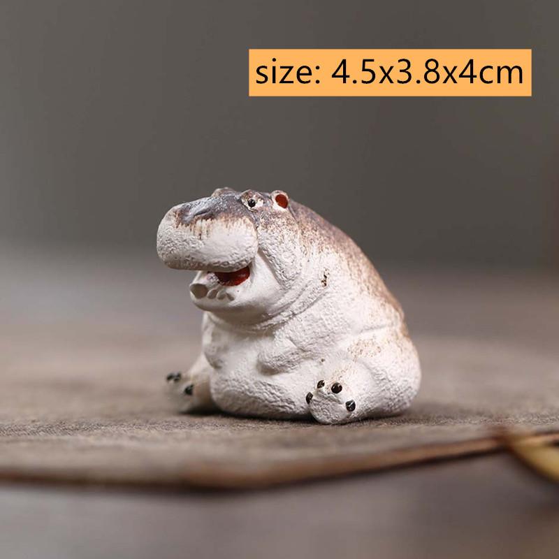 Chinese Yixing Lion Purple Clay Tea Pet Handmade Sculpture Crafts Crocodile Statue Tea Figurine Ornaments Tea Set Accessories