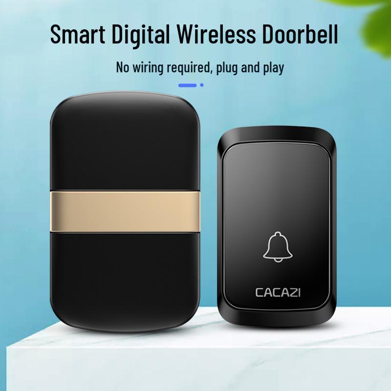 Wireless Waterproof Doorbell with No-Battery Receiver & Long-Range Elderly Call Button