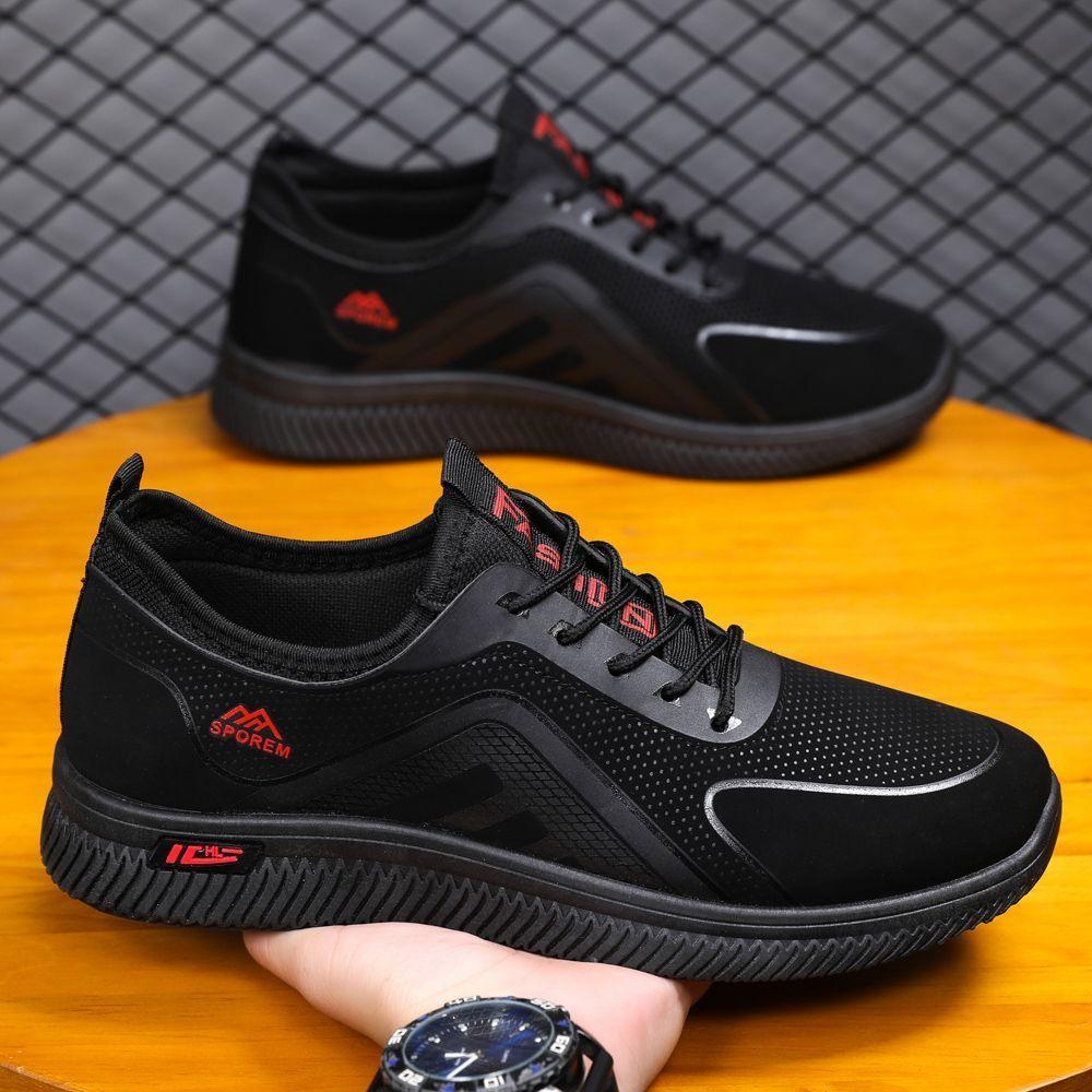 Spring and Autumn Outdoor Leisure Sports Shoes for Men Versatile Breathable Sweat Wicking Running Fitness Low Cut Men's Shoes