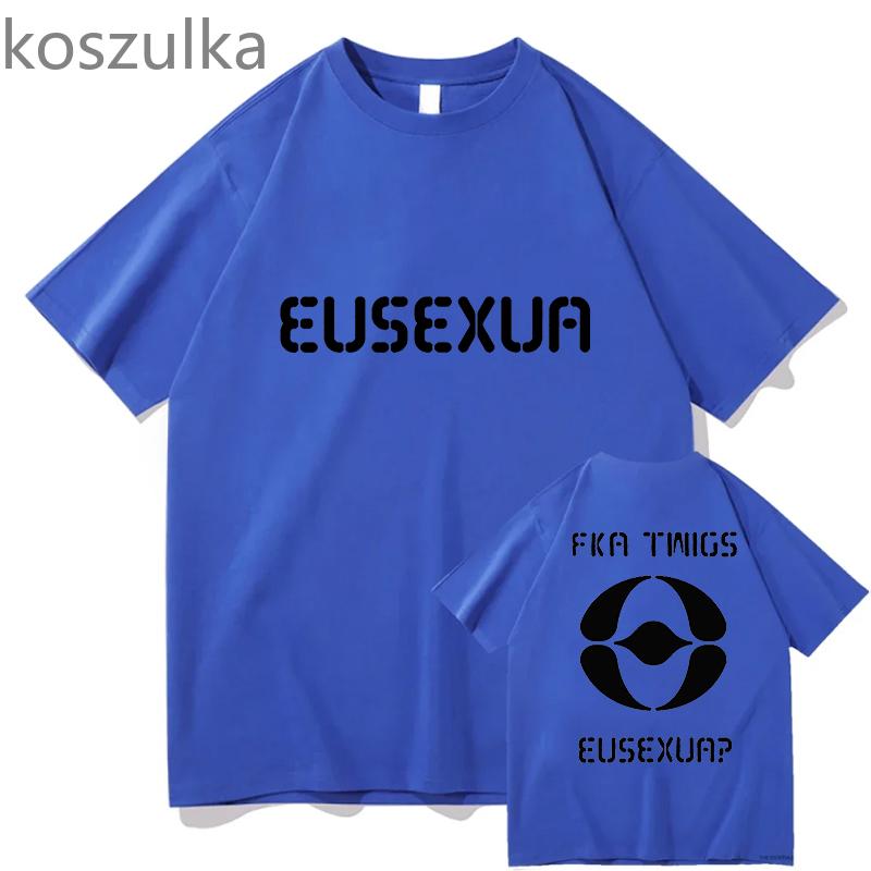 FKA twigs EUSEXUA Magliette a doppia faccia Uomo Donna Fan Regalo Estivo Vestiti Vintage Estetica Streetwear Harajuku Pullover Top