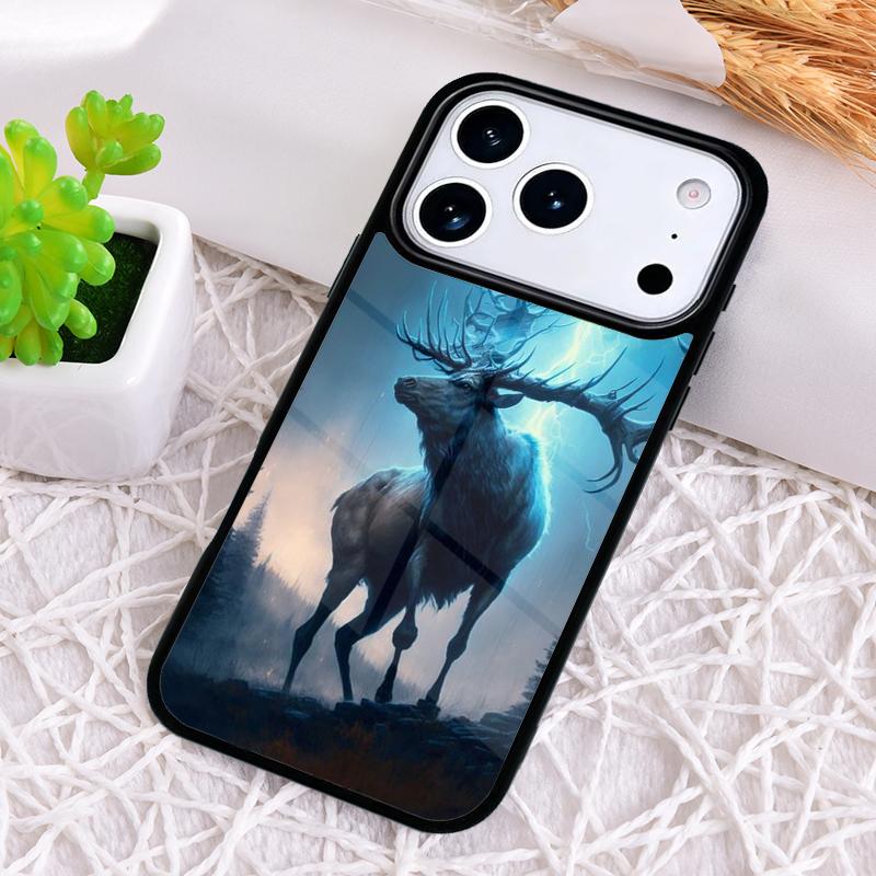 Animal Deer Art Phone Case for iPhone 17 Air 16 15 11 12 14 13 Pro Max Shockproof Cover