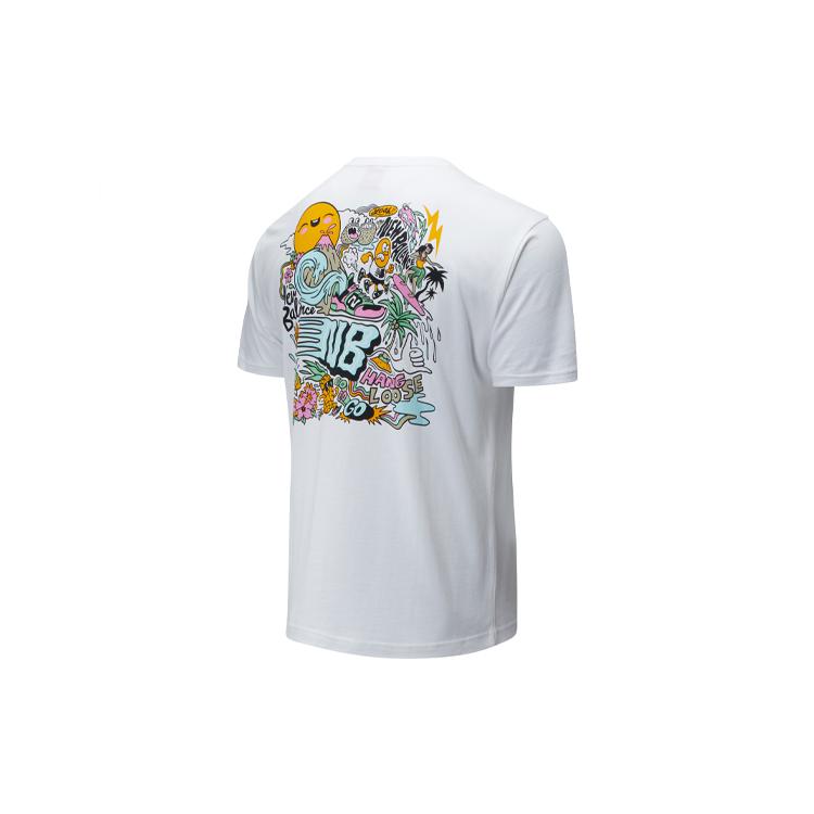 New Balance T Shirt Unisex White AMT01548-WT