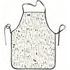 1pc Cute Cartoon Cat Print Apron, Durable And Easy To Clean, Adjustable Waistband, Polyester Material, for Kitchen Cooking, Gardening, Orchard Picking