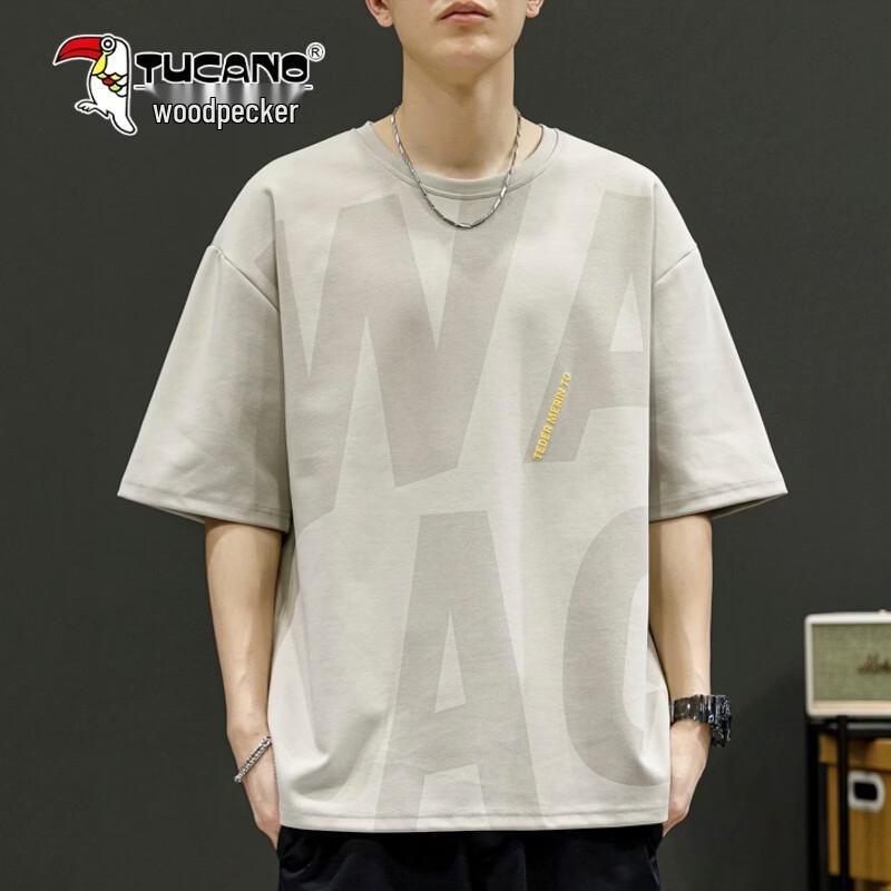 

TUCANO Men s Trend Letter Print Ice Silk Short Sleeve T-Shirt 3XL