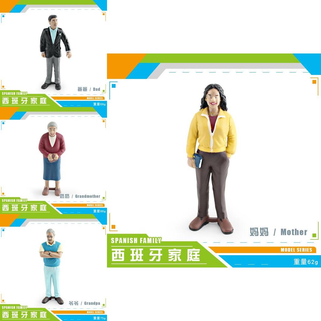 Family Figurine Set For Home Decor With Pvc Material And Realistic Human Models For Collectors