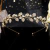 Zinc Zinc Alloy Material Wedding Hair Accessories Rhinestone Crystal Tiara Headpiece Hairbands  Female Use