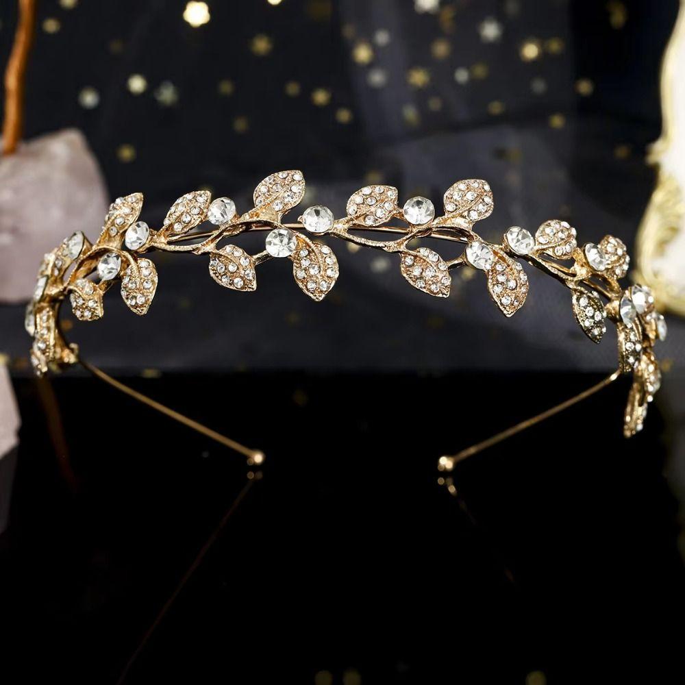 Zinc Zinc Alloy Material Wedding Hair Accessories Rhinestone Crystal Tiara Headpiece Hairbands  Female Use