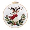 1set Christmas Embroidery KIT Christmas Deer Embroidery Kit English Needle Instructions DIY Embroidery Handmade Fabric Material Kit
