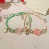 Geometric Summer Pink And Green Peace Knot Bracelet With Appeal Vintage