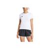 Adidas Adizero Essentials Running T-Shirt Slim Fit Short Sleeve Women Tops White IN1173