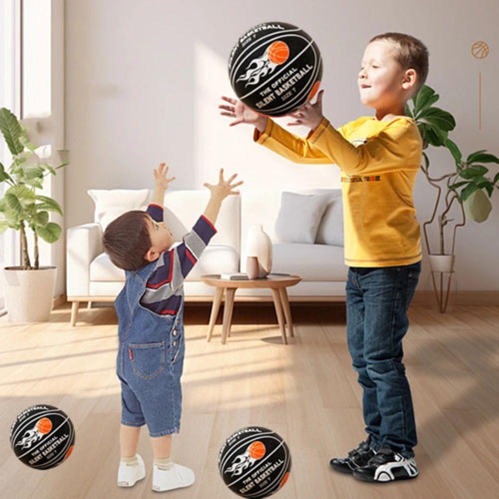 Low Decibel Silent Bouncing Basketball 21cm/24cm Elastic Practice Ball Kids Gift