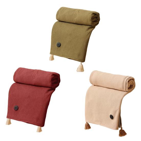 Isıtmalı Şal Güvenli Eller Serbest Fermuar Tasarımı Hızlı 15 Saniyede Isıtma 3 Ayarlanabilir Sıcaklık Ayarı USB Güçlü Taşınabilir Isıtmalı Battaniye