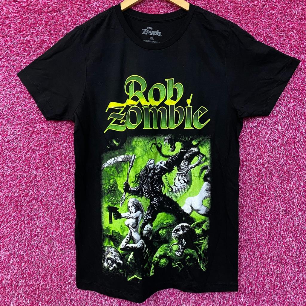 Rob Zombie Death War Graphic Design 100% Cotton T-shirt Mens Tees Top