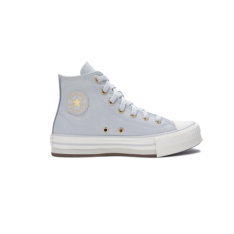 Converse Chuck Taylor All Star EVA Lift Platform High GS Tonal Canvas - Barely Grey Kids Sneakers Egret Gold A10382C