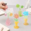 Transparent Card Holder Acrylic Desk Memo Holder, Flower Shaped Photo Display Clip Stand, Home Durable Office Table Number for Cards Paper Note