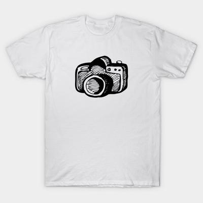T Shirt Kobiety Rysunek z aparatem Harajuku Print Kawaii Tshirt Letnia koszulka damska z krótkim rękawem Top Tee