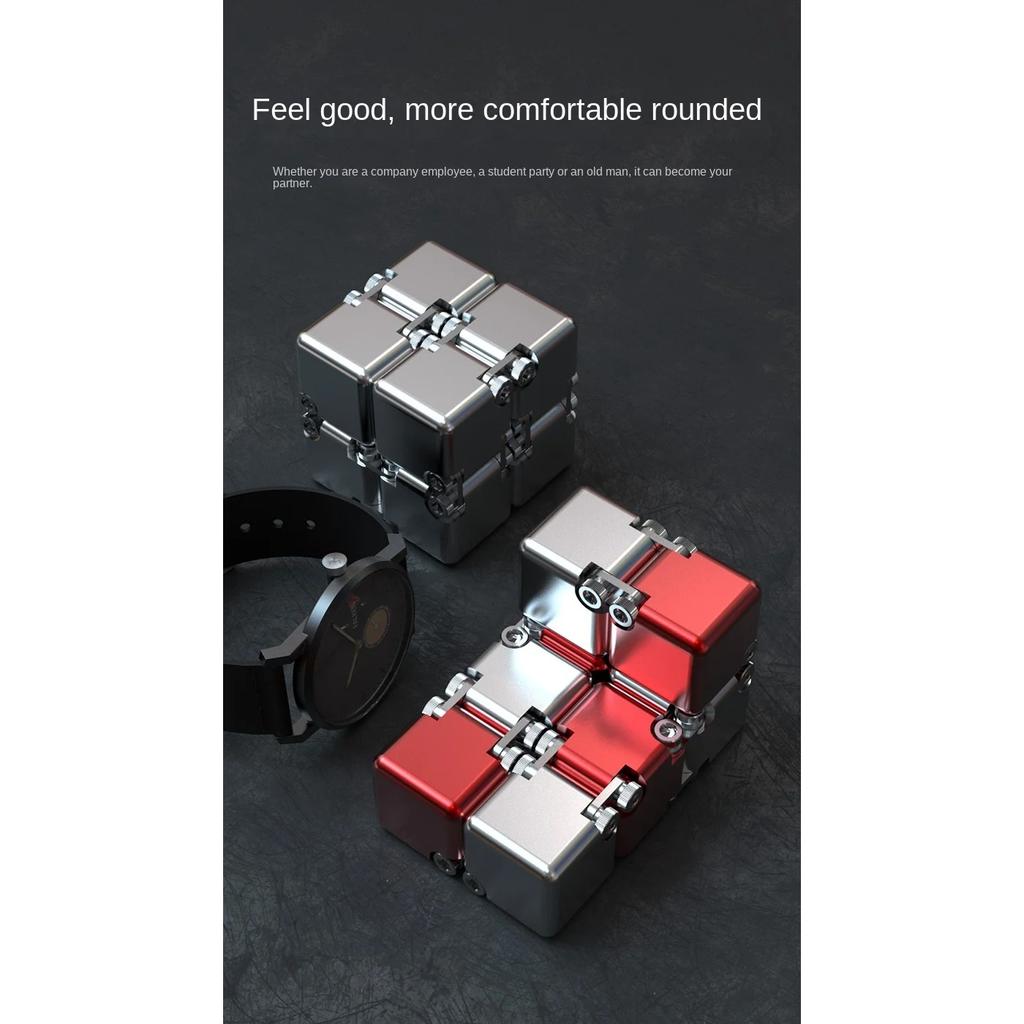 Metal Infinity Cube Stress Relief DIY Magic Cube New Disassembled Assembled Block Fidget Toys for Adults Kids Anti Anxiety