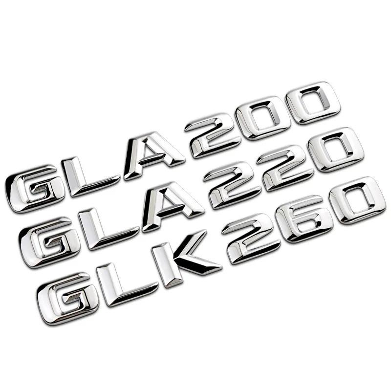 3D ABS Car Trunk Badge Letters Sticker Emblem GLK GLA 200 220 250 260 300 350 Logo For Mercedes Benz X156 X204 H247 Accessories JGS2
