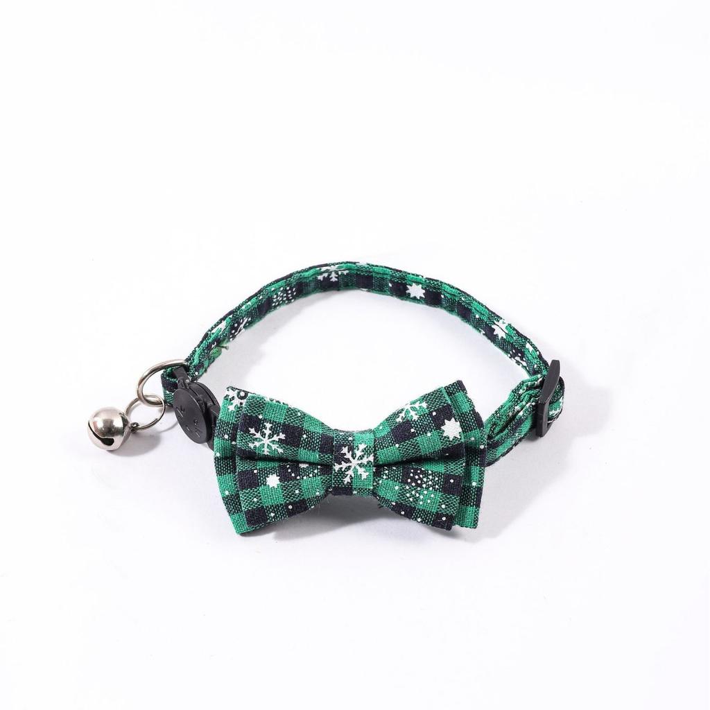 Christmas Series Pet Collar Snowflake Bow Dog Collar Cat Collar Cat Strap