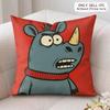 Kids Cartoon Cute Animal Cushion Cover Silky Short Plush Invisible Zipper Dustproof Sofa Pillow Case For Home Decor