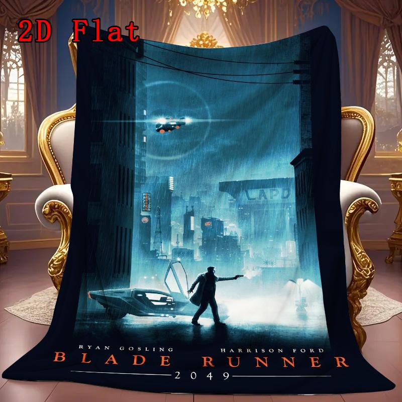 Blade Runner 2049 2D Flat Pattern Flannel Blanket High quality All Seasons Warmth and Comfort Perfect for Christmas Gifts.SMT0917261