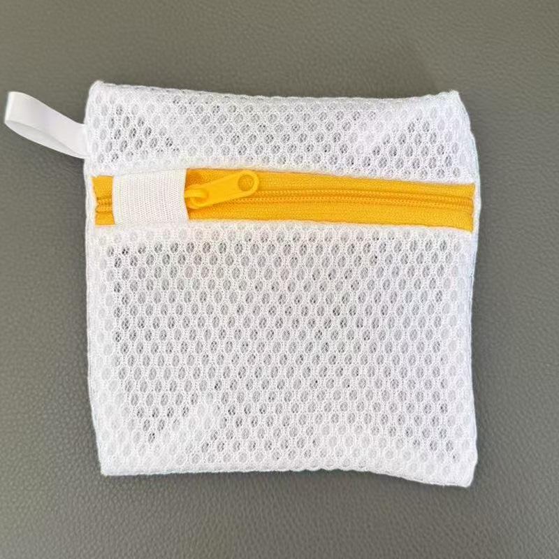 Zipper Mesh Laundry Bag Heavy Duty Polyester Delicate Clothes Washing Bag Portable Storage Organizer for Small Garments