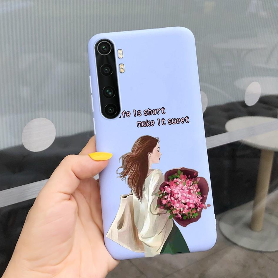 For Xiaomi Mi Note 10 Lite Case 6.47" Fashion Cute Girls Painted Soft TPU Cover For Xiaomi Note 10 Lite MiNote10 Lite Phone Case